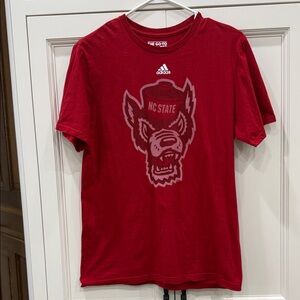 Adidas Red NC State Wolfpack Tee. Men’s medium.